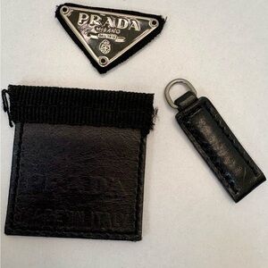 Prada Replacement items. ( Medal Prada logo, leather interior tab and pull tab)
